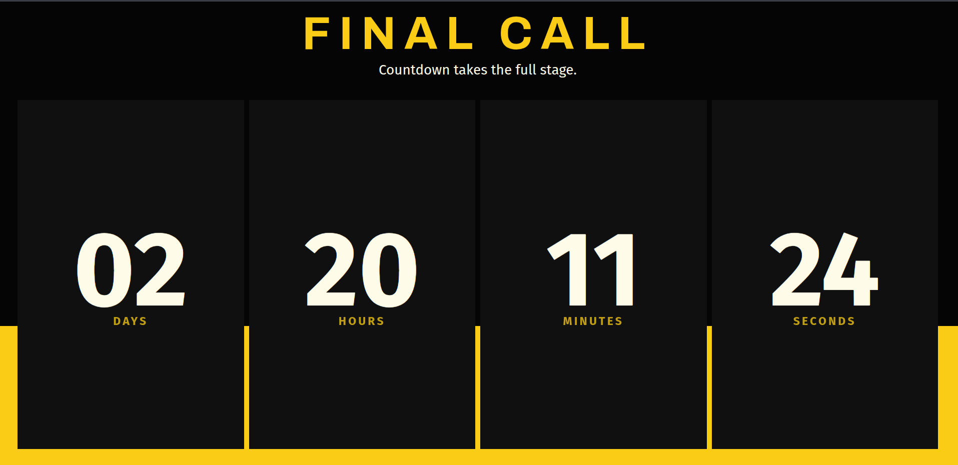 CountdownShare PRO final call fullscreen countdown design template